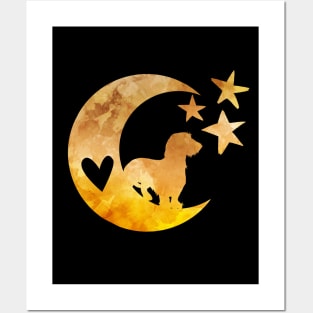 Wire Haired Dachshund on the Moon Posters and Art